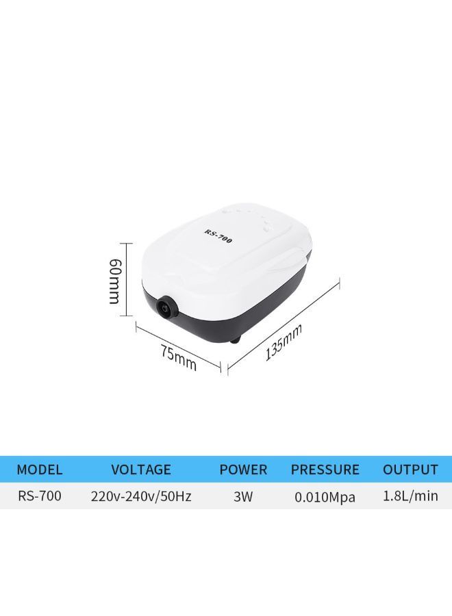 Rs Electrical RS-Electrical Aquarium Super Silent Patented Streamline Design Air Pump - Image 4